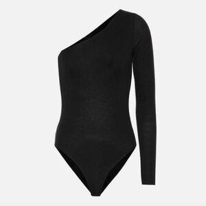ATM One Shoulder Long Sleeve Bodysuit Black S/P